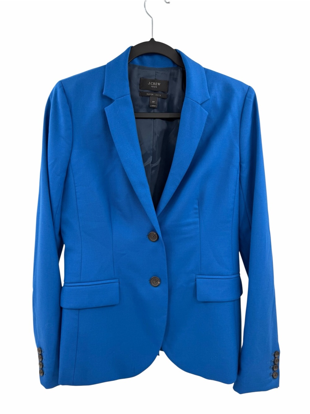 J.Crew Super 120’s 100% Wool Double Buttoned Blazer Jacket Womens 6 Tall Career